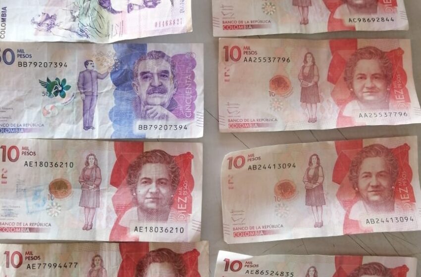  Capturada una persona en flagrancia con 160 mil pesos en efectivo falsos