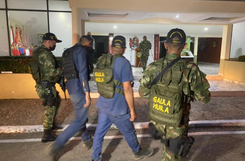  Oportuna reacción del Ejército permite liberación de contratistas de Electrohuila
